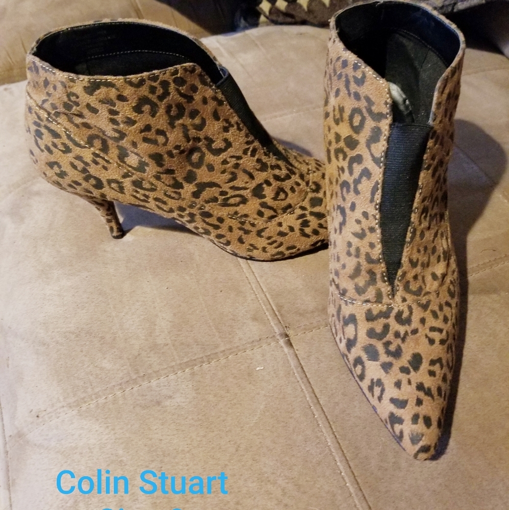 Colin Stewart Leopard Booties